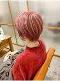 ショート×ピンク
