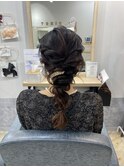 【ヘアセットサロンfrst】ゆるふわ編みおろしスタイル
