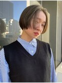 春色カーキ×前上がりボブ【本多身和子】