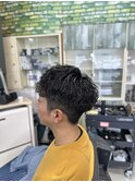 波巻きパーマ