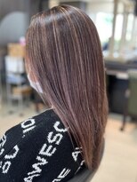 ヘアークリアー 春日部&nbsp;バイオレットベースのハイライトカラー/巻いても可愛い/立体感◎