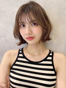 トルネード(TORNADO) 外ハネボブ シースルーバング ワンホンヘア ワンホンボブ 4S1224