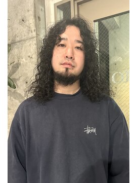 ビビト(bibito) bibito long layer wave perm grunge メンズパーマ グランジ