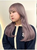 ミルクティーベージュローライトインナーカラーハイライト