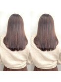 髪質改善　艶髪　ストレート　縮毛矯正　暗髪　韓国風　ロング