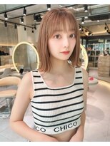 プアメリア 名古屋(Puamelia)&nbsp;レイヤーケアブリーチダブルカラーボブ_4405