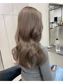 5442髪質改善ブリーチなしダブルカラーレイヤーカット韓国波巻き