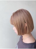 【ANGELICA 望月】大人可愛いハイトーンベージュ　ミニボブ