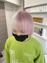 ペレ 渋谷(PELE)&nbsp;デザインカラー/レイヤーカット/ウェットヘア/オリーブベージュ