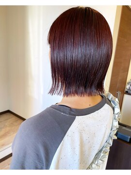 リュンヌ 門前仲町(lune) 切りっぱなしボブハイライトベージュカラーショートレイヤーロブ