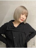 トリプルカラーホワイトグレージュ姫カット学割10代20代