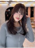 ブリーチなしチェリーブラウン髪質改善縮毛矯正酸性ストレート