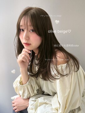 ボタン シブヤ(VOTAN SHIBUYA) オリーブベージュ/透明感カラー/レイヤーカット/前髪/顔周り