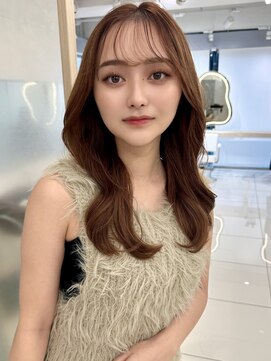 エジョン 八幡山店(Aejon) 顔まわりレイヤーカット姫カットレイヤーオリーブベージュ調布