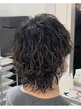 メンズ サロン ドット トウキョウ 町田店(men's salon dot. tokyo) マッシュウルフ×ツイスパ波巻きMIX
