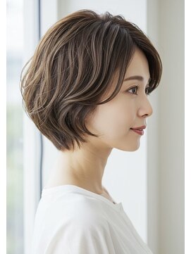 ネックス 表参道本店(nex) #ショートボブ#表参道駅#ハイライト#白髪ぼかし#白髪#白髪染め