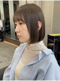 内巻きボブ　韓国風