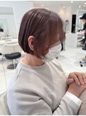 ＼白髪/髪質改善/白髪ぼかし/ミニボブ/ピンクベージュ/40代／
