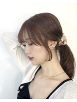 ディジョン(Dijon)&nbsp;韓国顔まわりレイヤーカットグレージュオリーブベージュブラウン