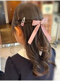 卒園式ヘア/ハーフアップ/お子様ヘアセット