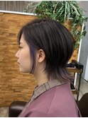 モーヴパープルインナーカラー×ウルフ[大宮/大宮ショート/ボブ]