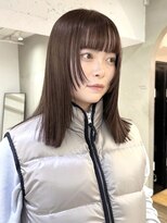 ローレンジウ(LOREN JU)&nbsp;着物ヘア/ダークアッシュ/ミディアムレイヤーカット/名古屋名駅