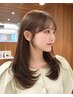 【小顔×艶髪】顔周りカット+ケアカラー+選べる髪質改善トリートメント/渋谷