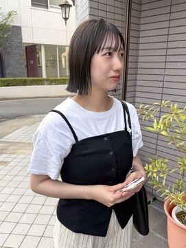 ソーイ ヘアー 平尾(soi hair) 透明感オリーブ×切りっぱなしボブ・平尾美容室
