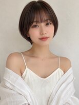 フリー(Free) 20代30代40代50代似合わせショートボブミルクティーベージュ