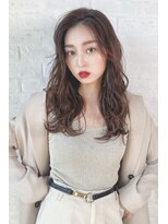 ジーナ セントラル銀座(Zina)&nbsp;小顔セミウェットウェーブピンクベージュハイライトカラー