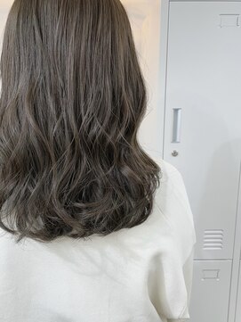 イコ 表参道原宿(ico) オリーブグレージュ ブリーチなしダブルカラー 透明感