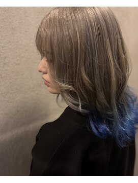 ヘアサロン レリー(hair salon relie) ミルクティーベージュ×裾カラー