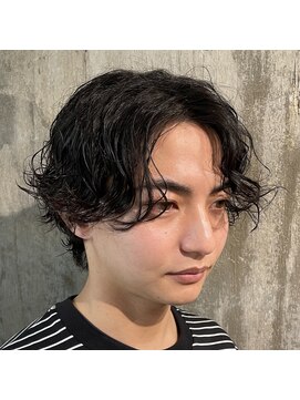 ゴーエン(GO-EN) メンズセンター分けパーマ