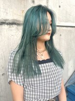 ニコフクオカヘアーメイク(NIKO Fukuoka Hair Make)&nbsp;ターコイズカラー/恐竜カラー/グリーンカラー/韓国風カラー
