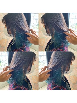 リンイチマルサン(Lin.103) ターコイズ×インナーカラー