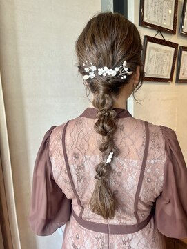 ココカラヘアー ニコ(cococara hair nico) ヘアアレンジ/お呼ばれヘア/編みおろしヘア