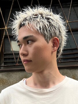 エルマーク 枚方(L-MARK) アップバングツーブロックダブルカラーブリーチメッシュ