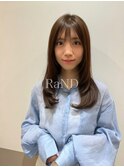 大人可愛いエアーストレートレイヤーロング