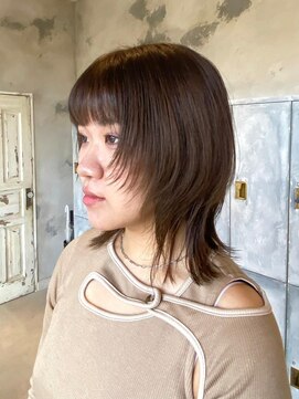 ニュイ(NUIT) ショートボブ韓国丸みショートカットミルクティーベージュカラー