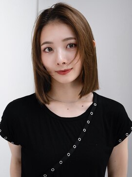 エインアンリー 表参道(AIN.ANLY.) 2ミニボブ鎖骨ミディアムボブかきあげボブウルフボブパーマ小顔