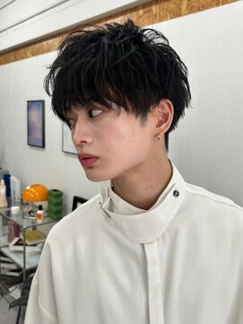 ポーチバイハニー オモテサンドウ(PORCH by HONEY omotesando) 韓国マッシュブルーブラックスペインカールシャドウパーマ1