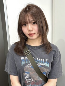 ユーフォリア 渋谷グランデ(Euphoria SHIBUYA GRANDE) ミルクティーグレージュ　グレージュ　ブリーチ　前髪　ウルフ