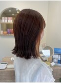 切りっぱなしロブ×オレンジブラウン