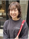 【三ツ井純】前髪パーマ 無造作パーマ レイヤーボブカット