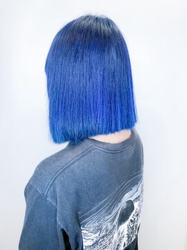 アッシュ 浜田山店(Ash) ハイトーンブルーボブ