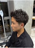 調布メンズカットスパイキーショートパーマ強め10代
