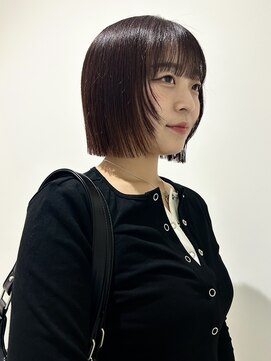 ケンジ 横浜(KENJE) 切りっぱなしボブ☆顔周りレイヤー