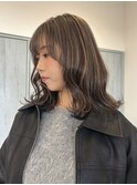 黒髪/クラゲヘアー/オリーブグレー/小顔/ココアベージュ/一宮