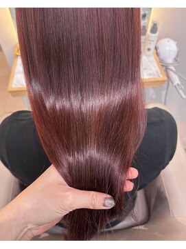 エレノア 渋谷公園通り店(Eleanor) 【中澤】艶ストレート　ボルドーレッド