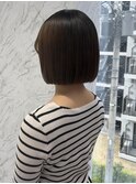 ハッシュカット/顔周りカット/ダークブラウン/シャギーカット